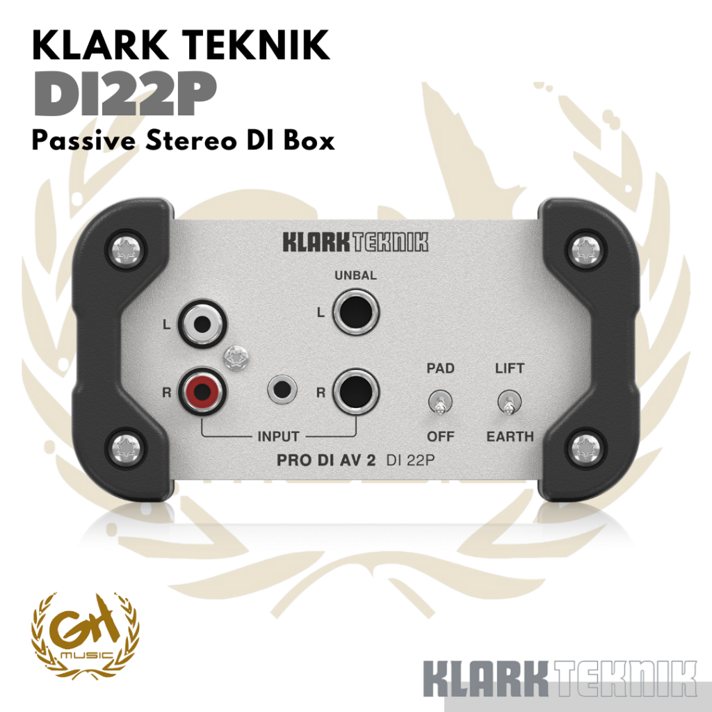 KLARK TEKNIK DI 22P Passive Stereo DI Box Direct Box | Pasif DI22