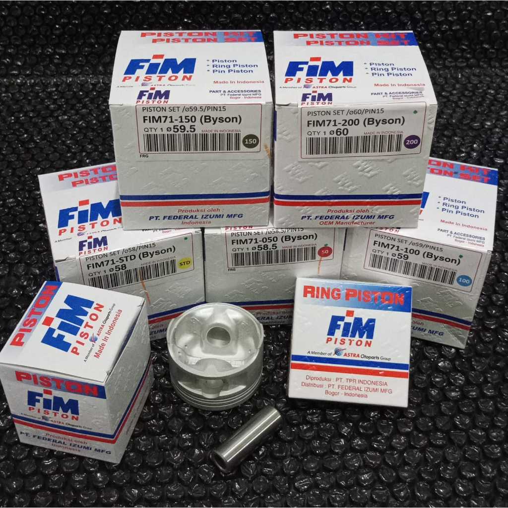 SEHER PISTON BYSON (KARBU) KIT FIM 58 58,5 59 59,5 60 PIN 15 FIM