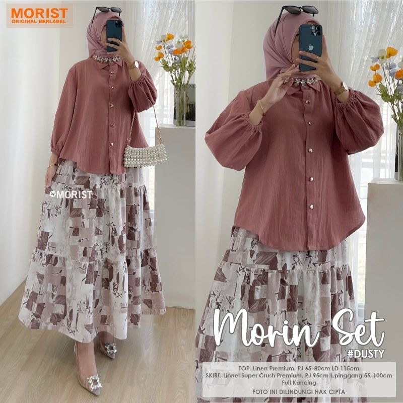 Setelan Linen Premium Morin Napsi Koile Bitso Seiko Set by Moela All Size