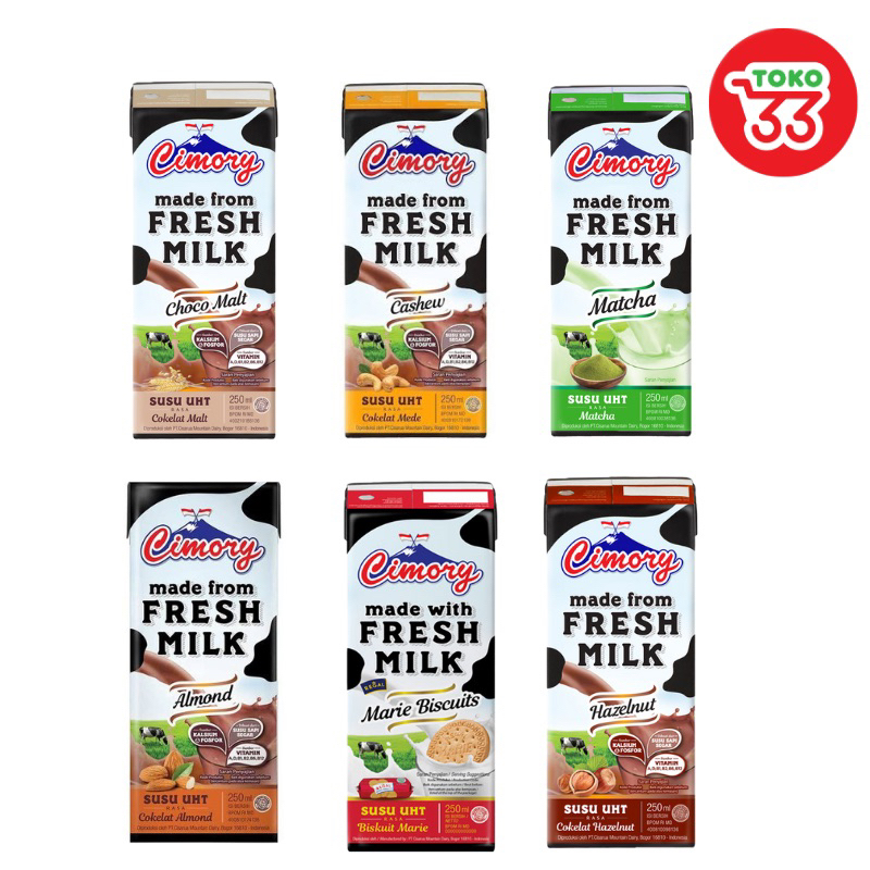 

Cimory Fresh Milk UHT 250ml berbagai varian