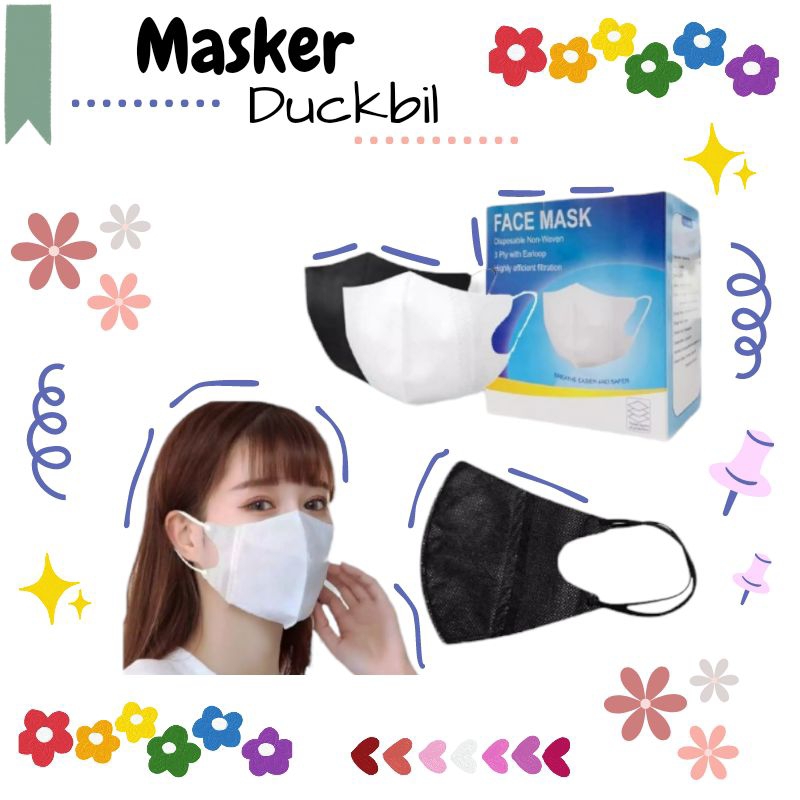 MASKER DUCKBILL GARIS 3PLY SURGICAL ISI 10PCS