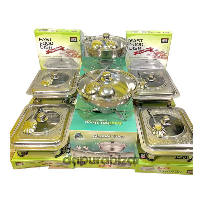 Prasmanan set stainless tutup motif batik / Promo prasmanan set wadah saji