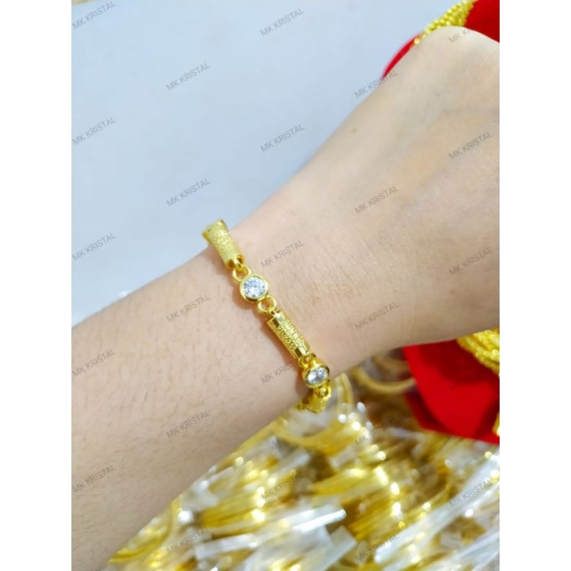 gelang mata bambu lapis kristal