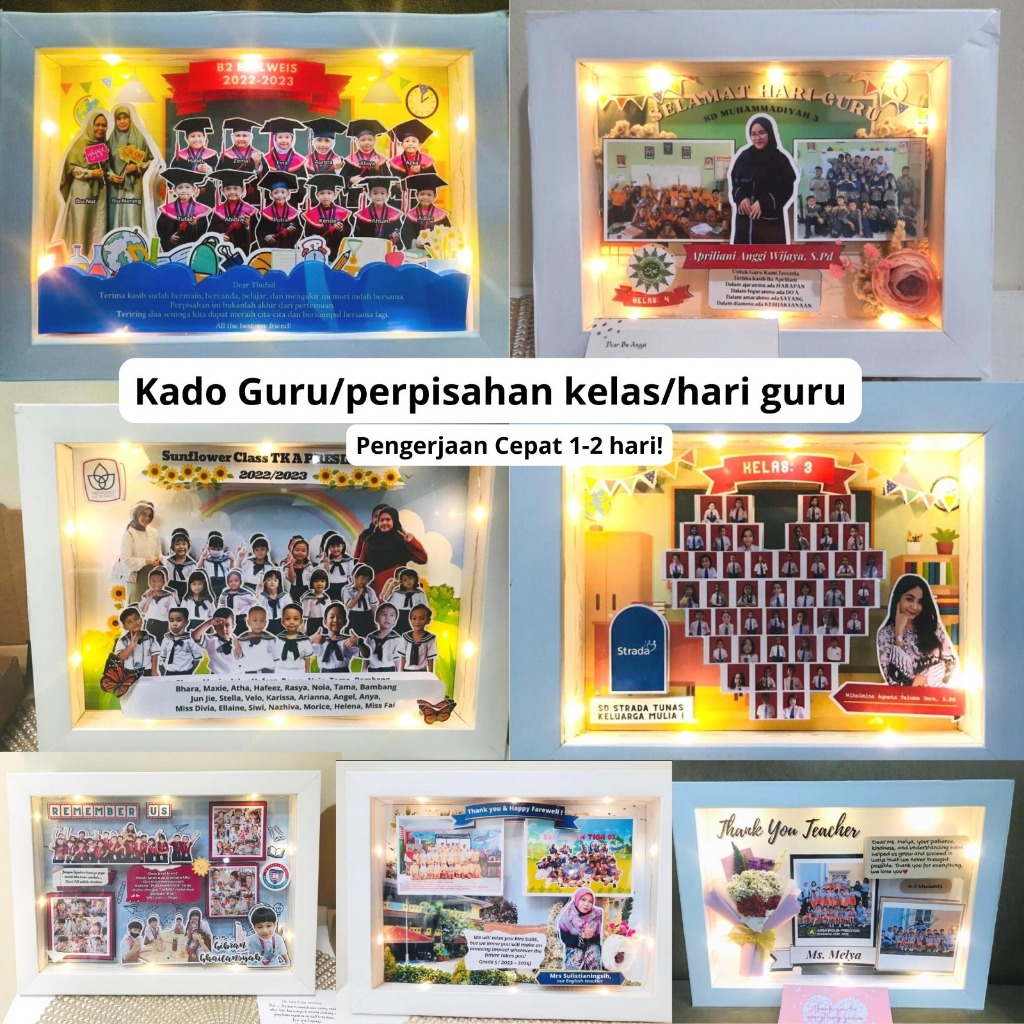 Guru I Kado Guru I Scrapbook guru I 3D bingkai I Perpisahan kelas I Kenaikan kelas I Kustom bingkai 