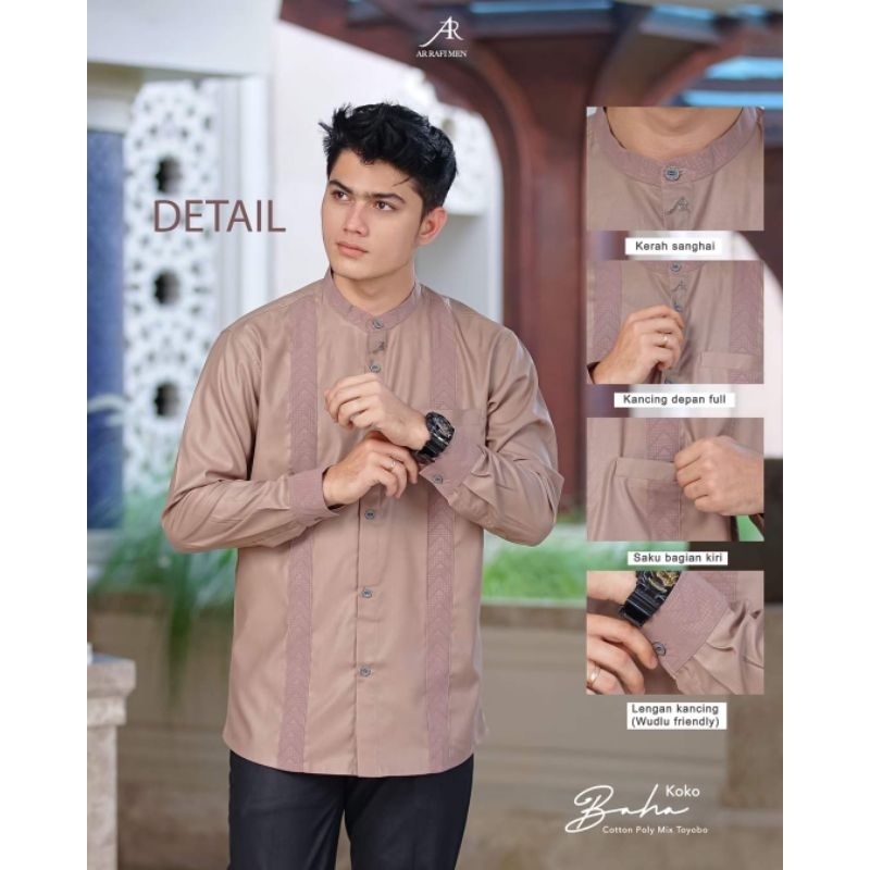 BEST PRICE KOKO BAHA BY ARRAFI ORI Koko Kemeja Lengan Panjang Pria