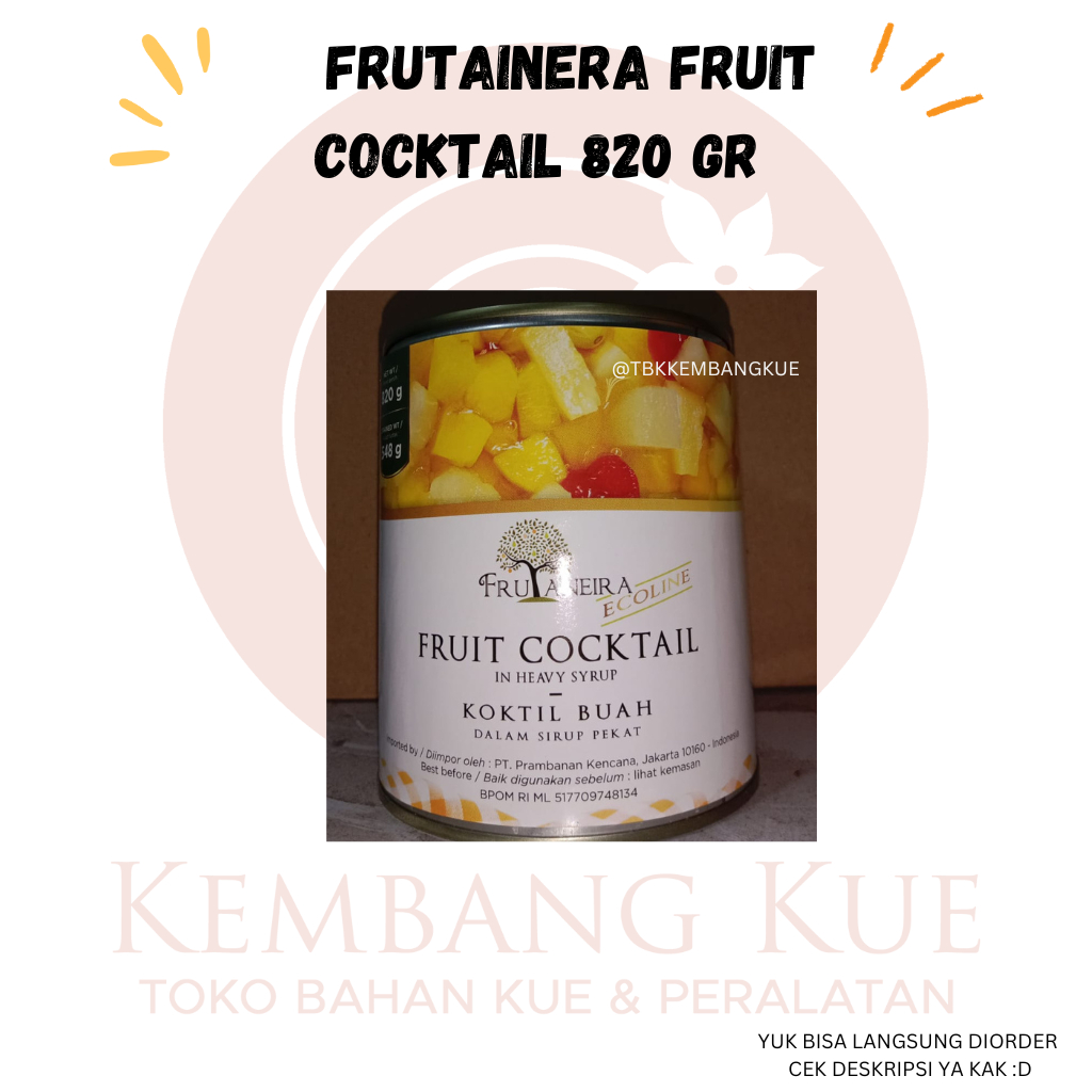 

FRUTAINERA COCKTAIL 820 GR/ bauh kaleng cocktail/cocktail