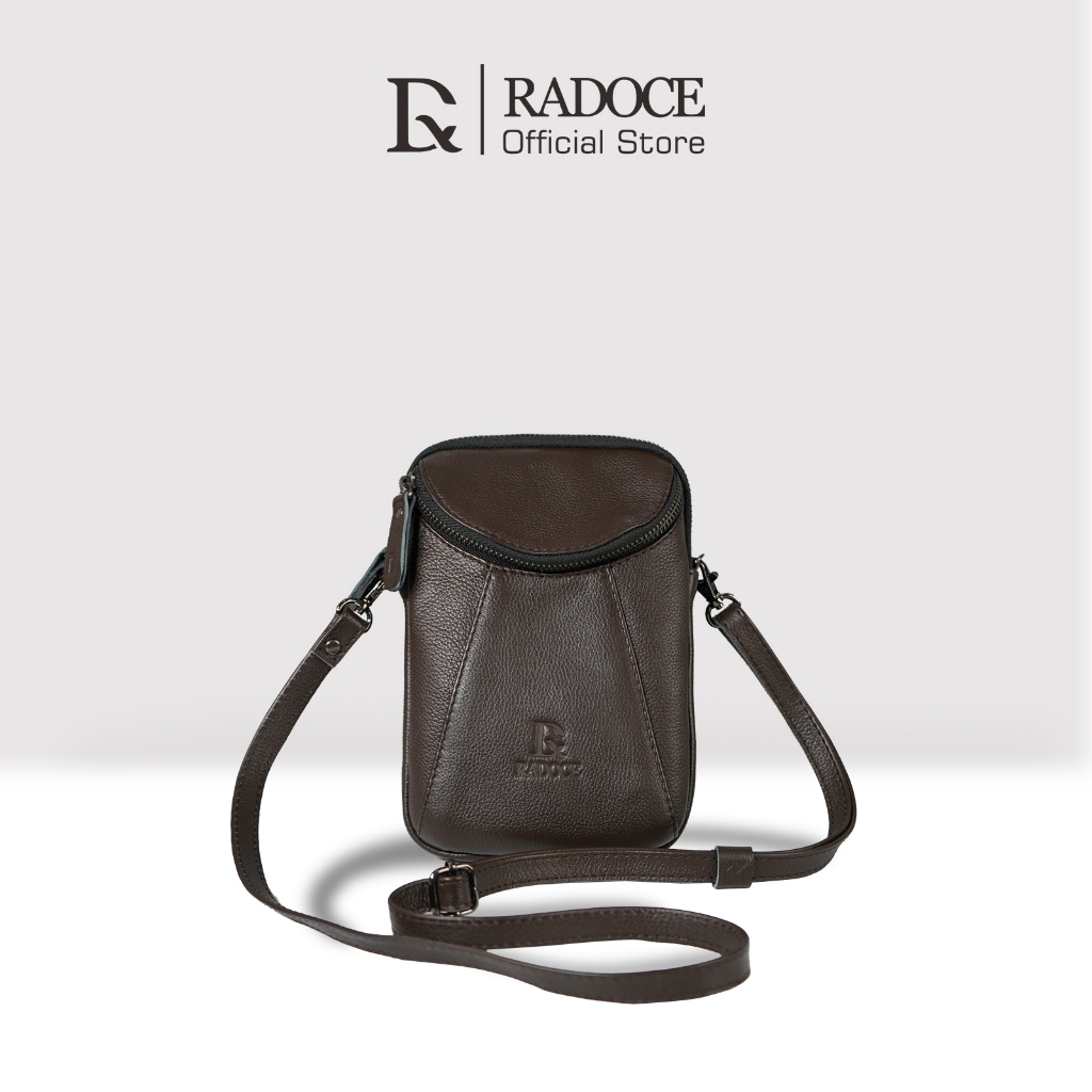 Radoce Bags - Selempang Pria Wanita - Tas Kulit Sapi Asli - Milano [DARK BROWN]