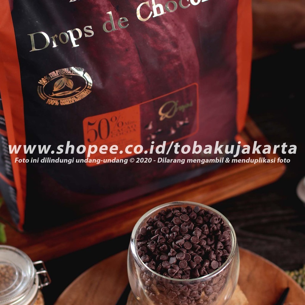 

Cacao Barry - DROPS De CHOCOLATE 50% 1kg Dark Chocolate Couverture Cokelat Chips Coklat Baking Chip