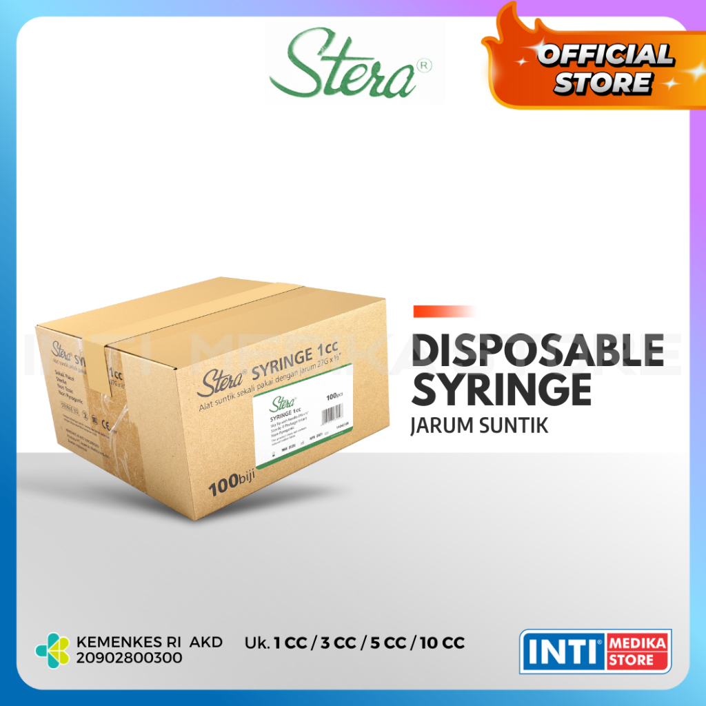 STERA - Disposable Syringe Spuit 1cc / 3cc / 5cc / 10cc | Jarum Suntik