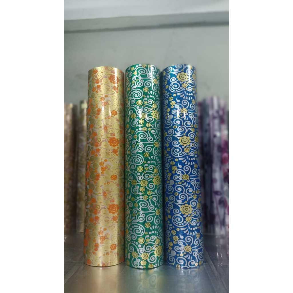 Fiber Pagar Pelapis Penutup Rumah Motif - Batik Bunga