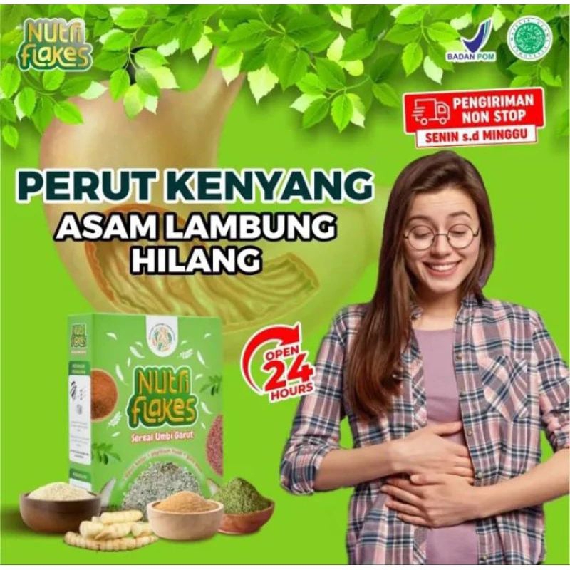 

Nutri Flakes Sereal Umbi Garut Asam Lambung.Ampuh Mengatasi Asam Lambung