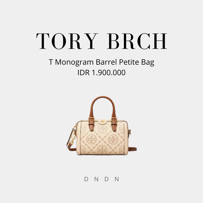 Tory Burch T Monogram Barrel Petite Bag