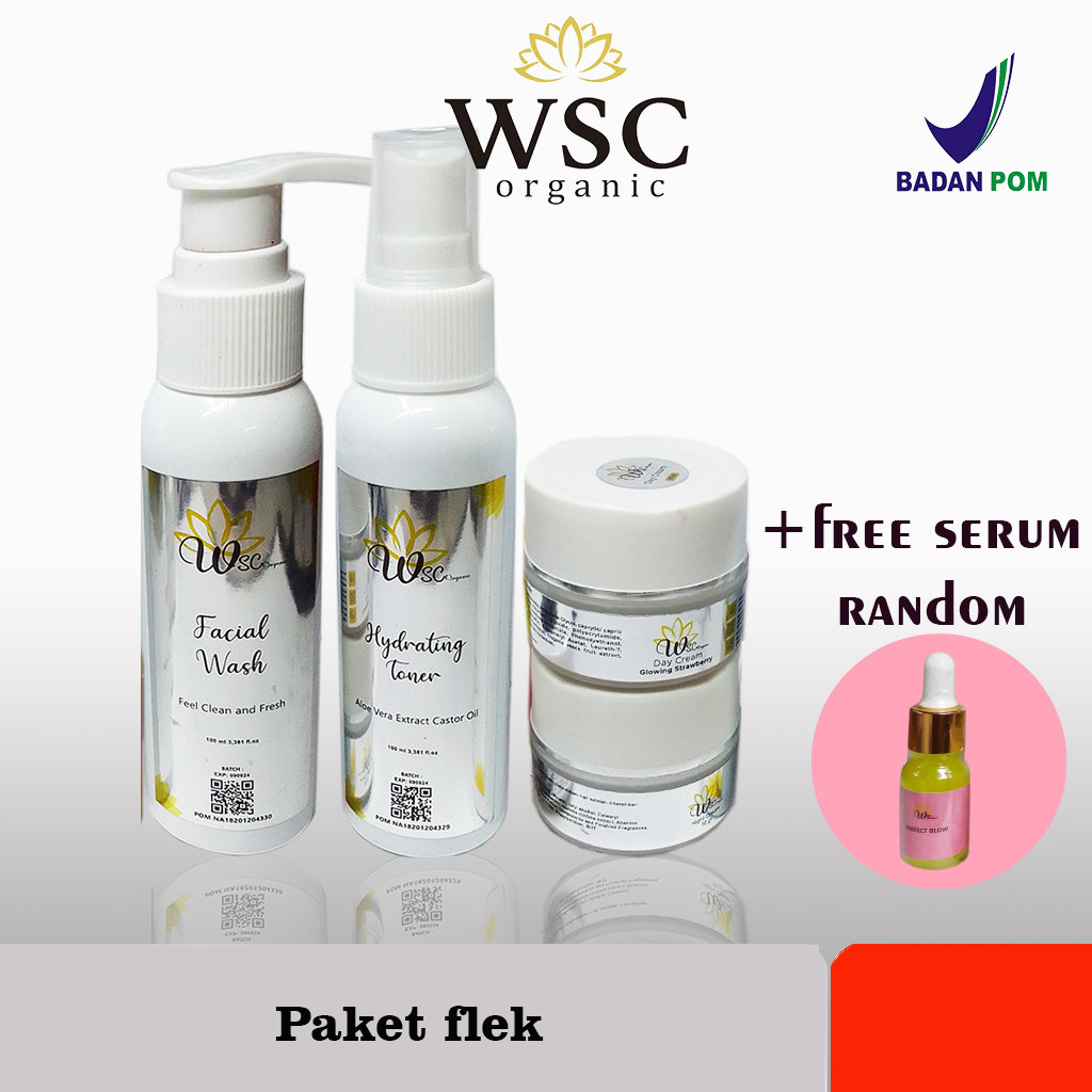Wsc organic premium paket skincare FLEK parah hitam bandel susah putih