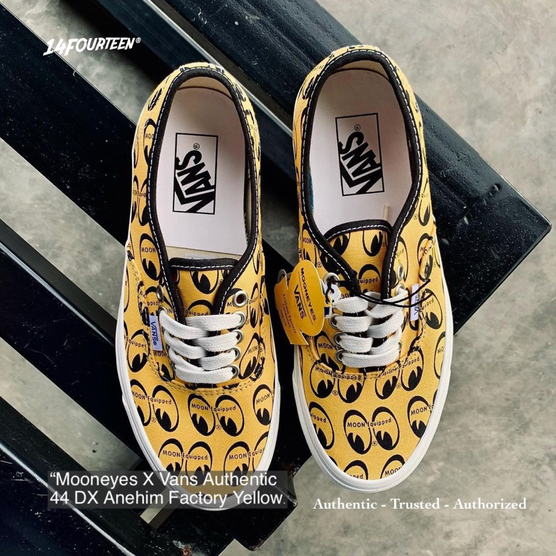 MOONEYES X Vans Authentic 44 DX Anaheim Factory / Yellow ORIGINAL 100%