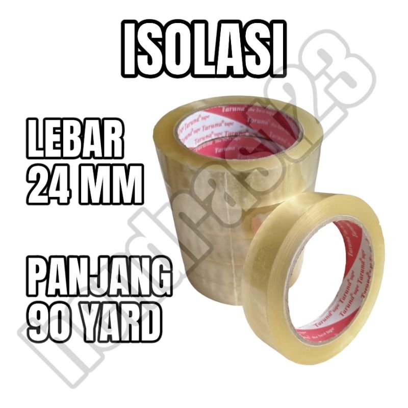 

ISOLASI 65YARD 24MM / ISOLASI 65 YARD 24 MM / LAKBAN ISOLASI 1 INCH 1