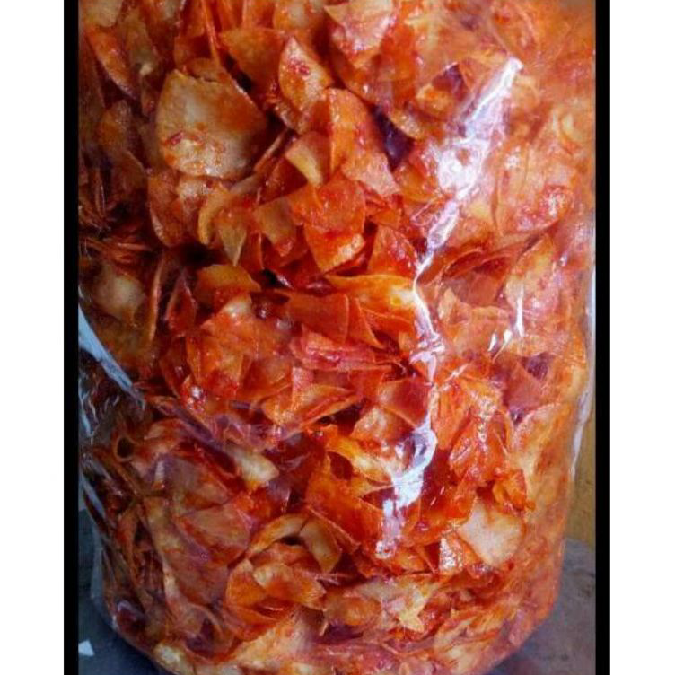 

Ready Keripik Singkong Keripik Lengket Pedas Manis 250gr/Keripik Balado/Kripik Singkong Pedas Manis