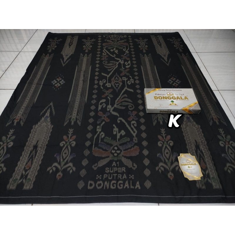 SARUNG DONGGALA A1 ORIGINAL HITAM TERLARIS TERMURAH