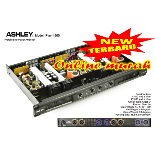 power ashley play 4500 4 channel ORYGINAL CLASS D ashley play4500