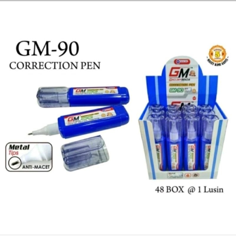 

CORRECTION PEN TIPEX GM 90 BIru ANTI MACET