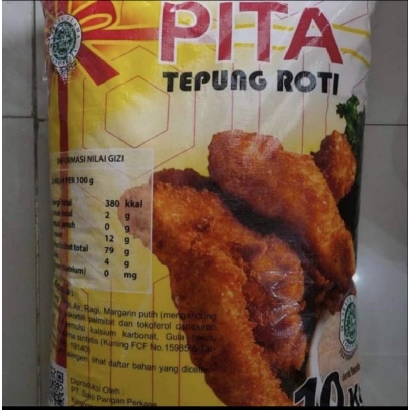 

Tepung Panir / Roti Merk PITA Kuning 1 Bal Ball Sak 10 kg Panko Kriukz - Mix dan Putih