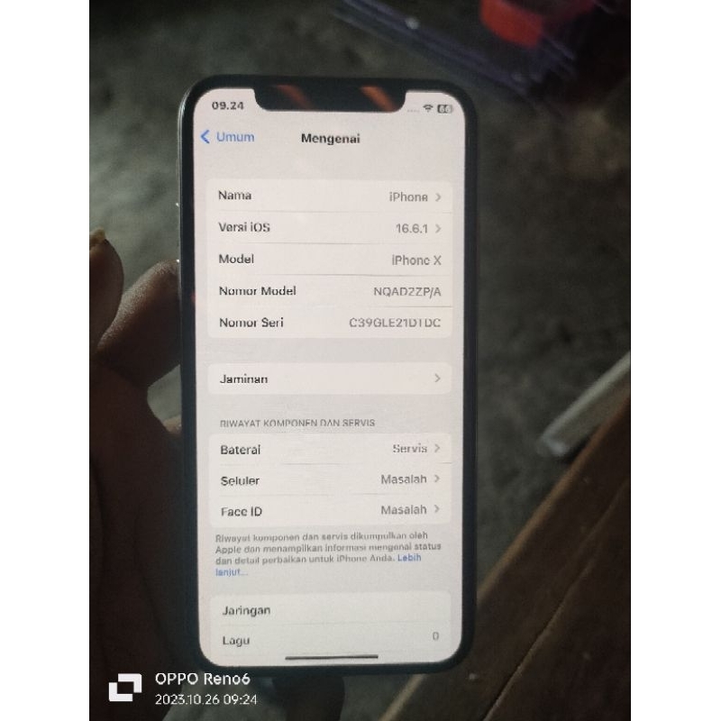 iphone x 64gb wifi only komplit ori semua
