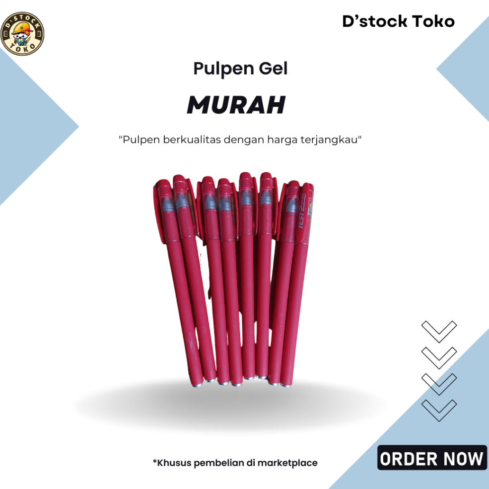 

Pulpen Gel Merah Murah Per Pcs Dstock Toko