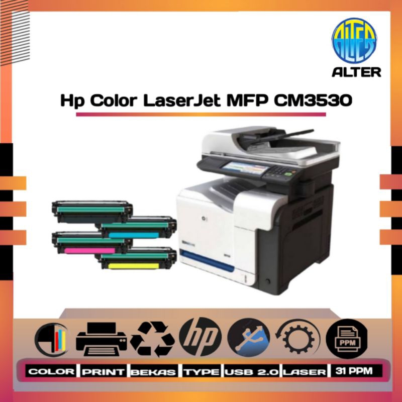 Hp Color Laserjet CM3530 MFP (Kaca potocopy F4)