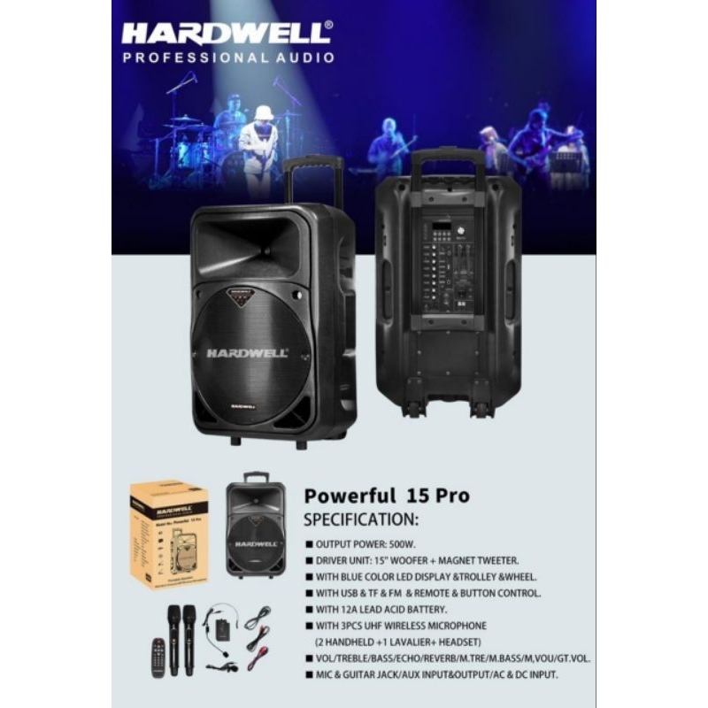 Portable Speaker HARDWELL Powerfull15Pro | HARDWELL Powerfull 15 Pro | HARDWELL Powerfull 15Pro (15 