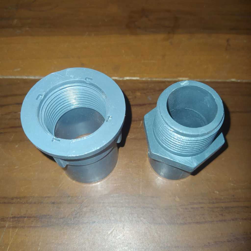 Ltech.FITTING PARALON GREST SHOK DRAT DALAM & LUAR 1/2".3/4".1"