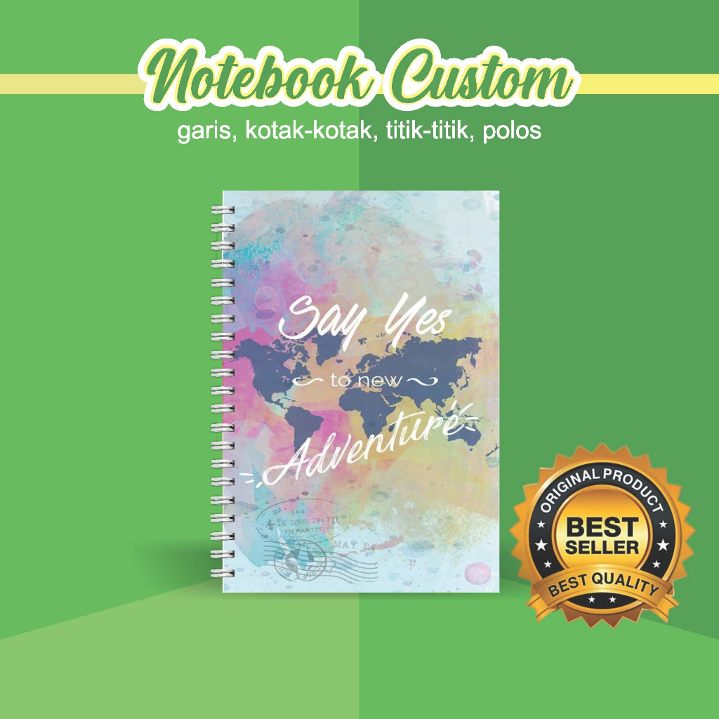 

NOTEBOOK A5 CUSTOM CATATAN/JURNAL BOOKPAPER GRID/KOTAK2#DOTTED/TITIK2#BLANK/POLOS