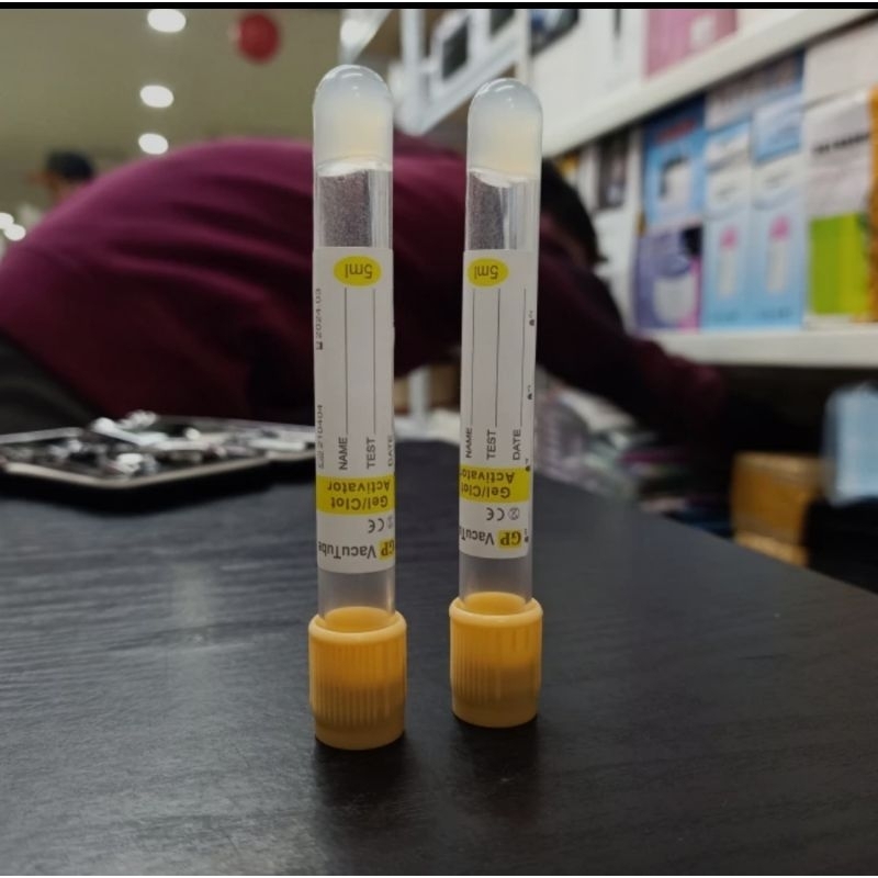 Tabung centrifuge TABUNG PRP GEL CLOTH ACTIVATOR MEREK GP VACUUM PET TUBE