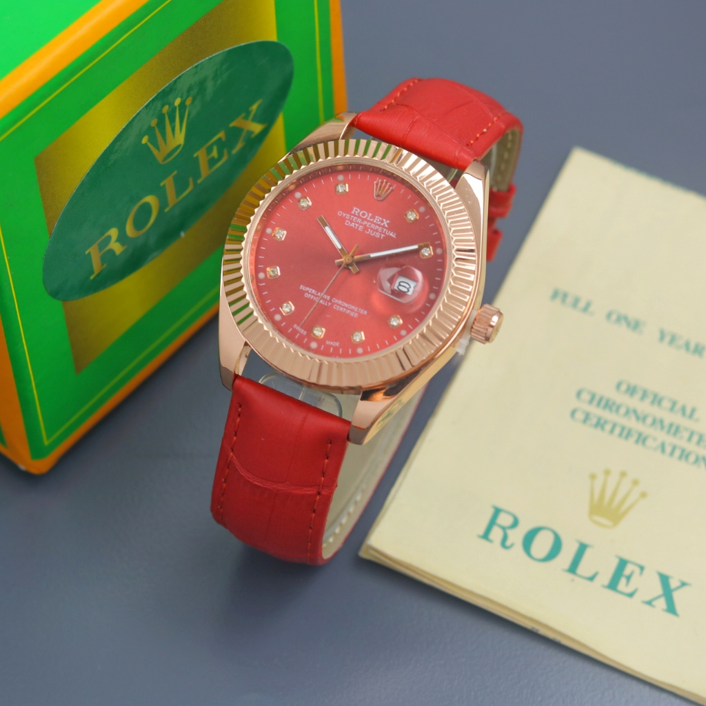 BISA COD JAM TANGAN WANITA ROLEX FASHION PW-467 TALI RUBBER TANGGAL AKTIF FREE BOX