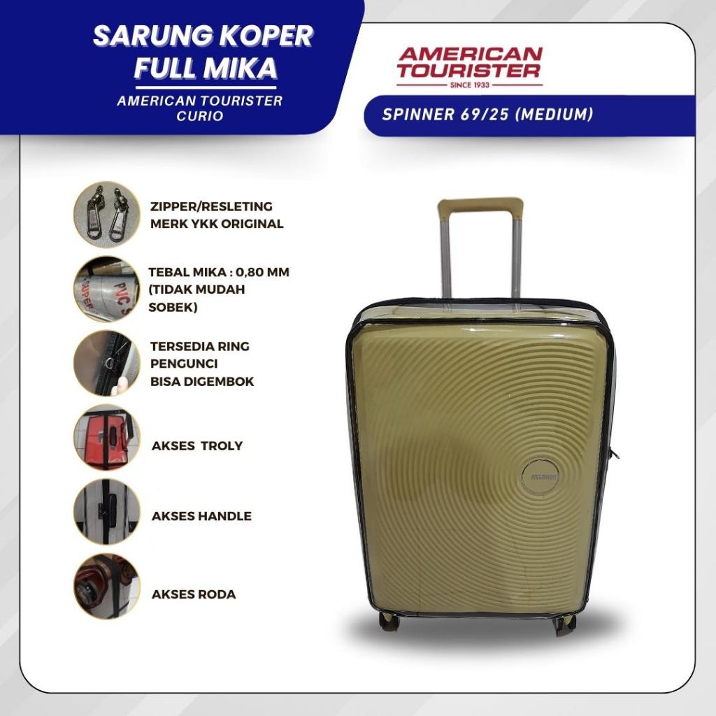 Reborn LC - Sarung Koper | Luggage Cover Fullmika Khusus American Tourister Curio Size 69/25 Inch (M