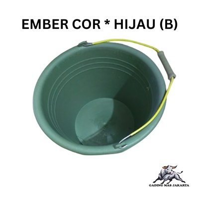Ember Plastik Hijau | Ember Cor Anti Pecah | Ember Bangunan BESAR GMJ