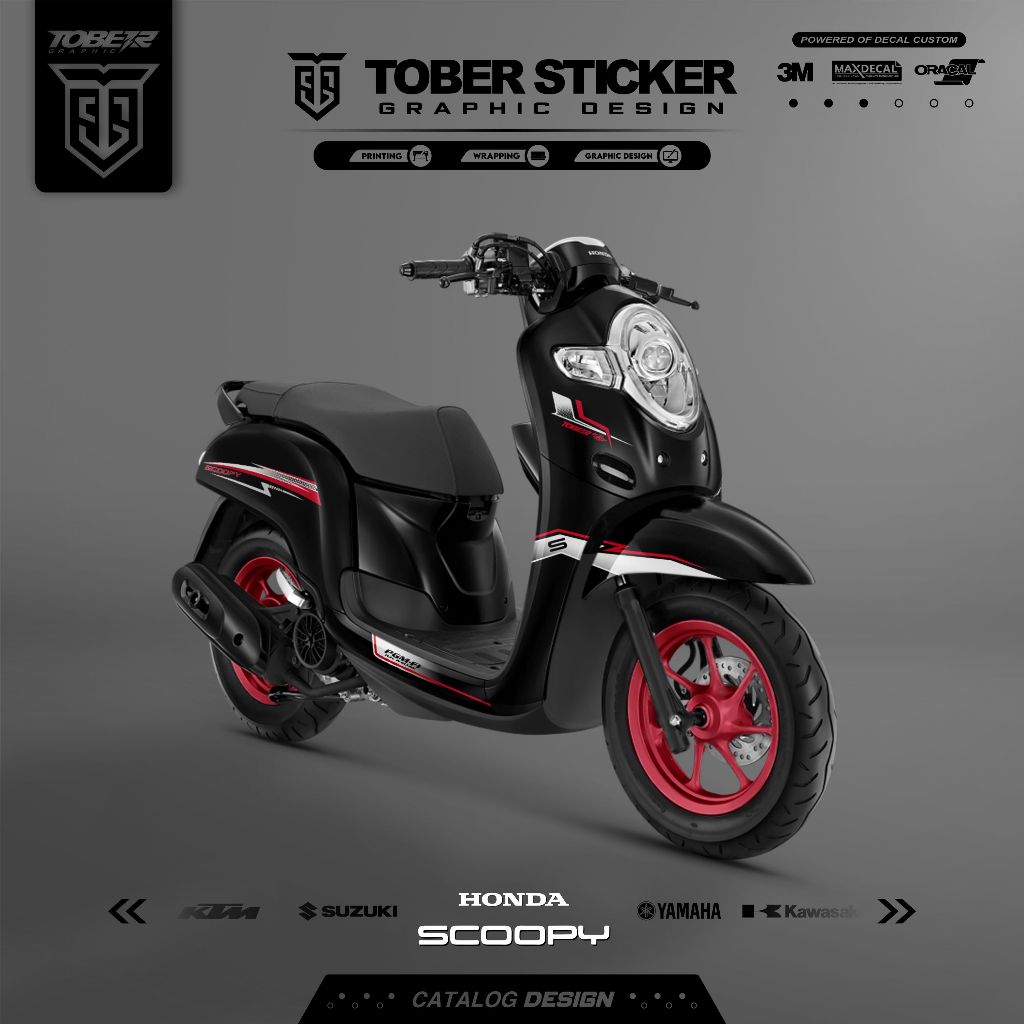 decal scoopy smile motif simple