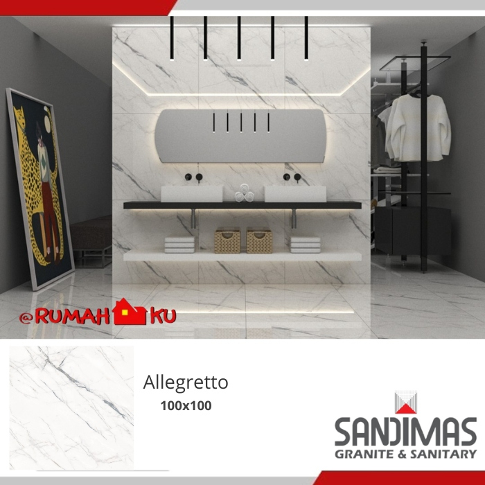 SANDIMAS LANTAI GRANITE ALLEGRETTO 100x100 isi 2pcs=2mtr