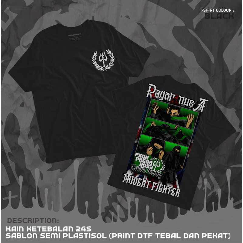 Kaos Pagar Nusa PSNU Pagar Nusa Trident Fighter Hijau