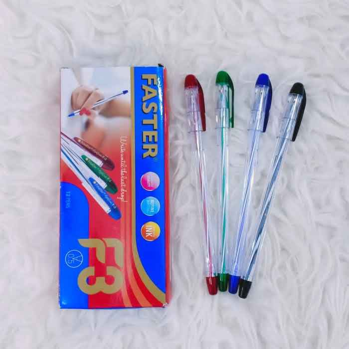 

BOLPOIN FASTER F3 HITAM 0.5mm / Pulpen Faster F3 Warna Hitam 1pcs