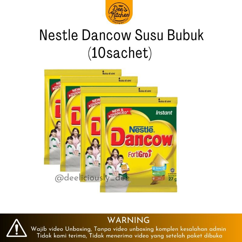 

[Renceng 10 Sachet] Dancow Putih | Susu Bubuk Full cream 26gr x 10 sachet