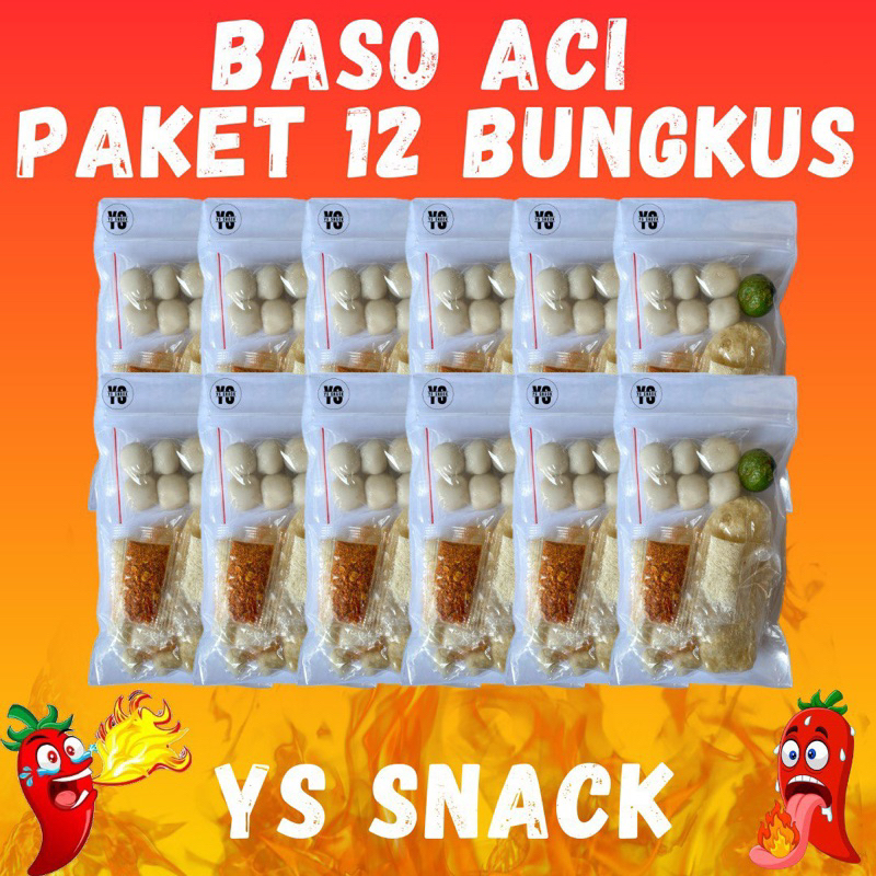 

Baso aci paket 12 bungkus murah / baso aci paket 12 bungkus / baso aci instan / baci / boci / baso aci pedes