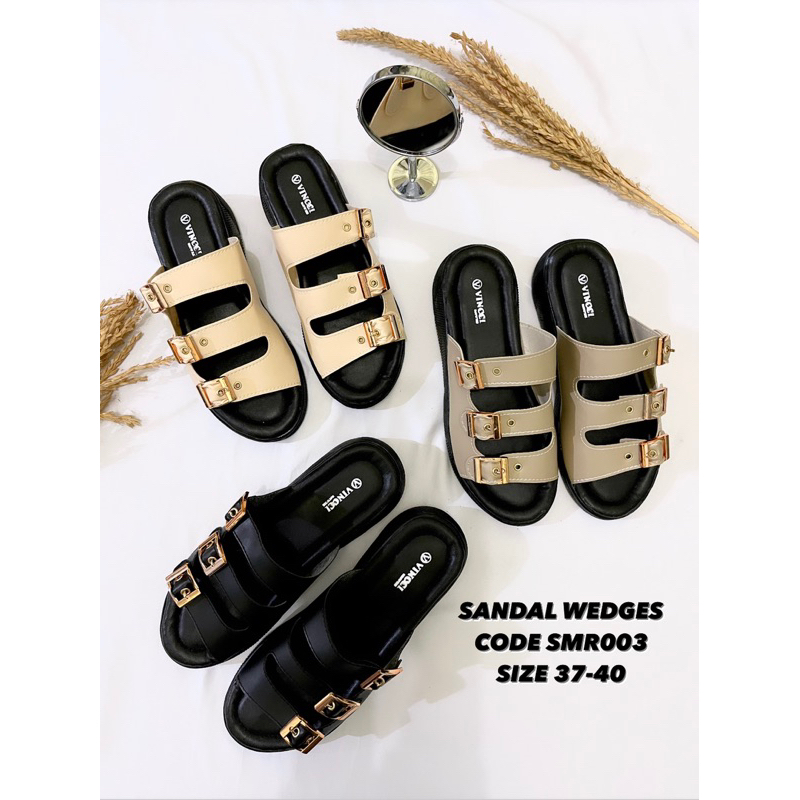 Gjaz Sandal Wedges Wanita Code SMR - 003 (No Box)