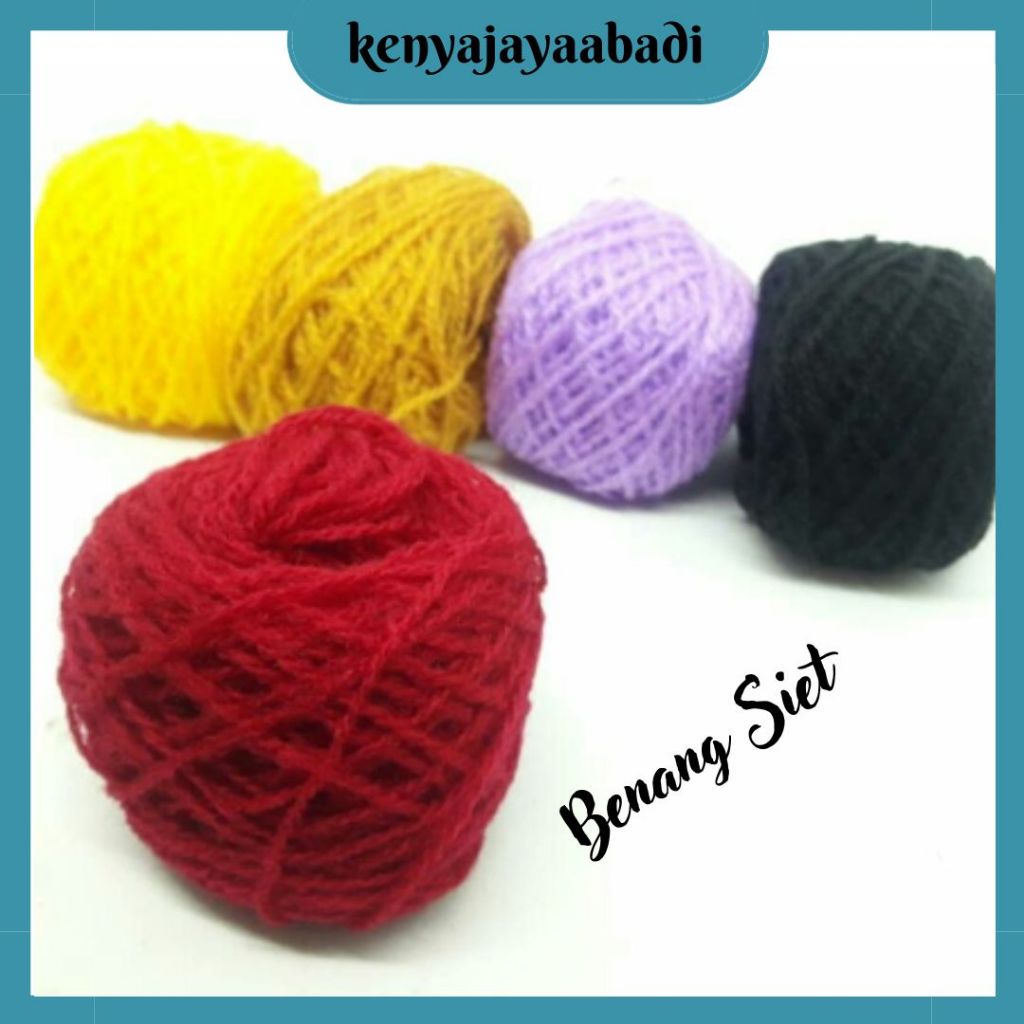 kenyajayaabadi ⚡ Benang Siet / Benang Wol / Benang Kristik Gulungan / Benang sulam / Benang rajut Gu