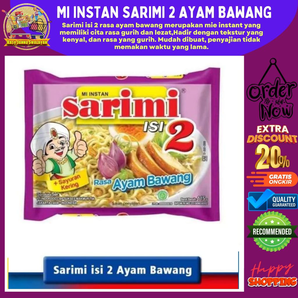 

Sarimi isi 2 Ayam Bawang 115gr
