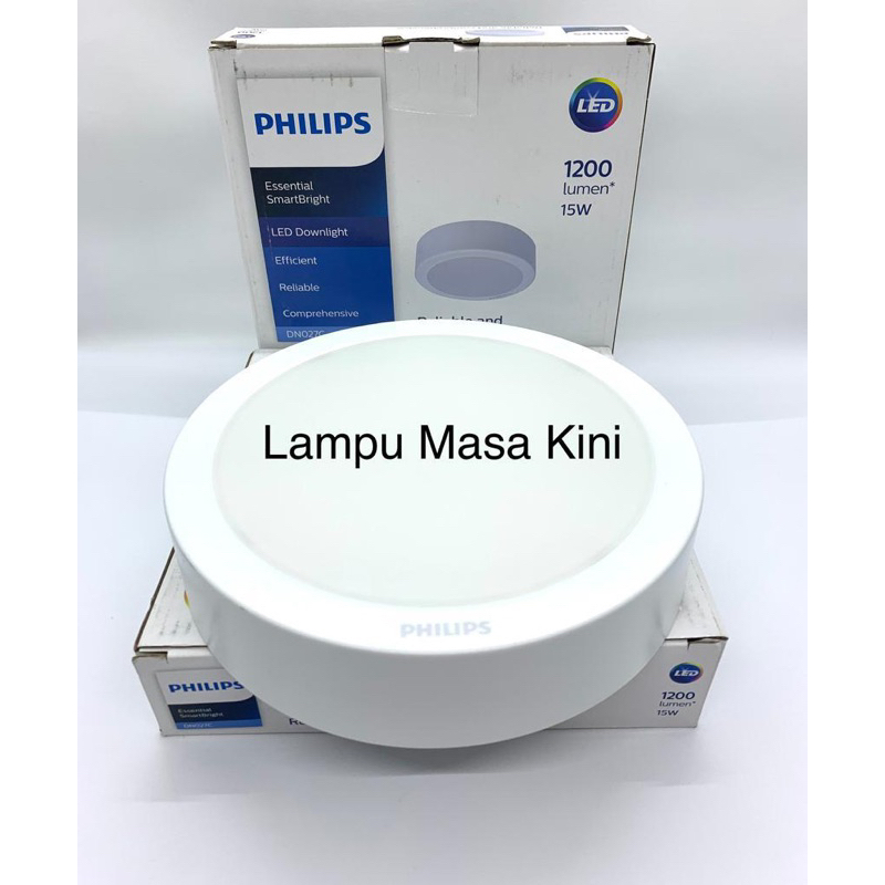 philips Lampu downlight Led Panel Bulat 15 watt DN027C Outbow cahaya putih