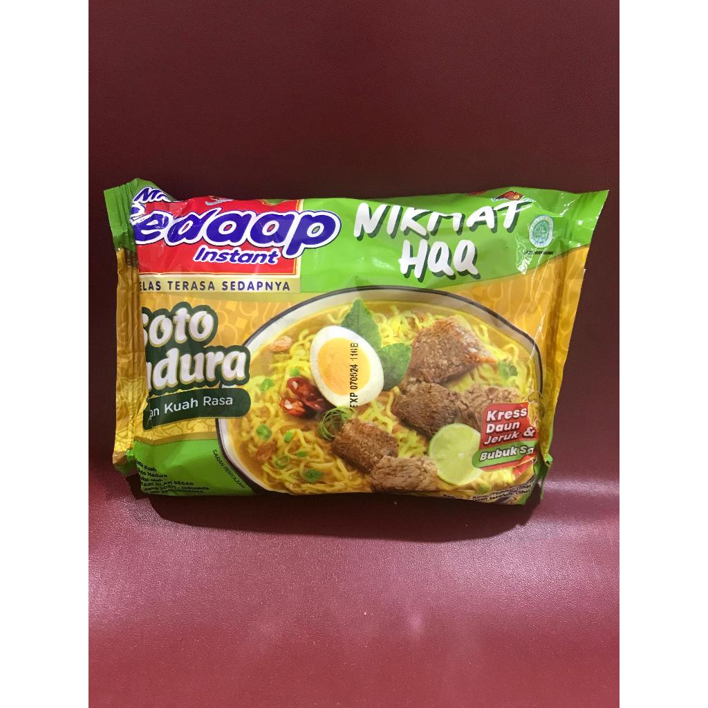 

Sedaap Mie Instant Kuah Soto Madura 82g - Mie Kuah Soto Madura Nusantara