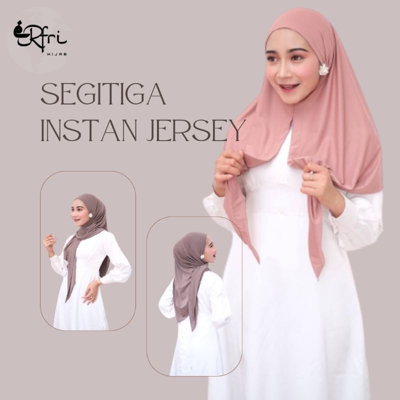 [ERFRI] Segitiga Instan Jersey, Jilbab Segitiga, Jilbab Instan, Jilbab Simpel, Jilbab Modis