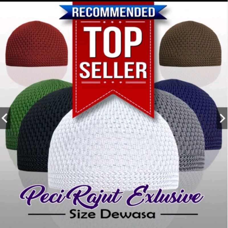 peci rajut/oleh oleh haji/peci haji/peci karet/kopeah haji/kopeah rajut