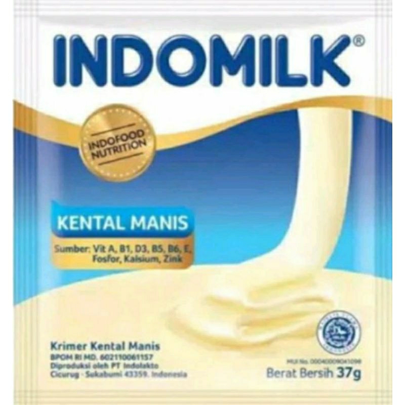 

Susu Kental Manis INDOMILK Sachet @37gr (1 Renteng isi 6 Sachet)