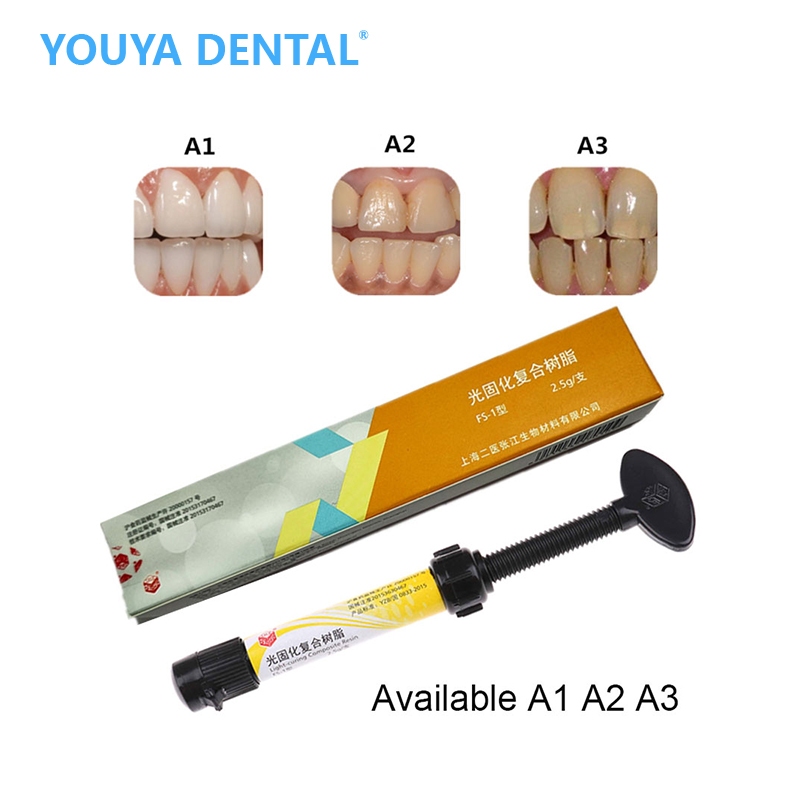 A1 A2 A3 Shade Dental Light Cure Komposit Menyembuhkan Cahaya Dokter Gigi Bahan Penambal Resin Dokte