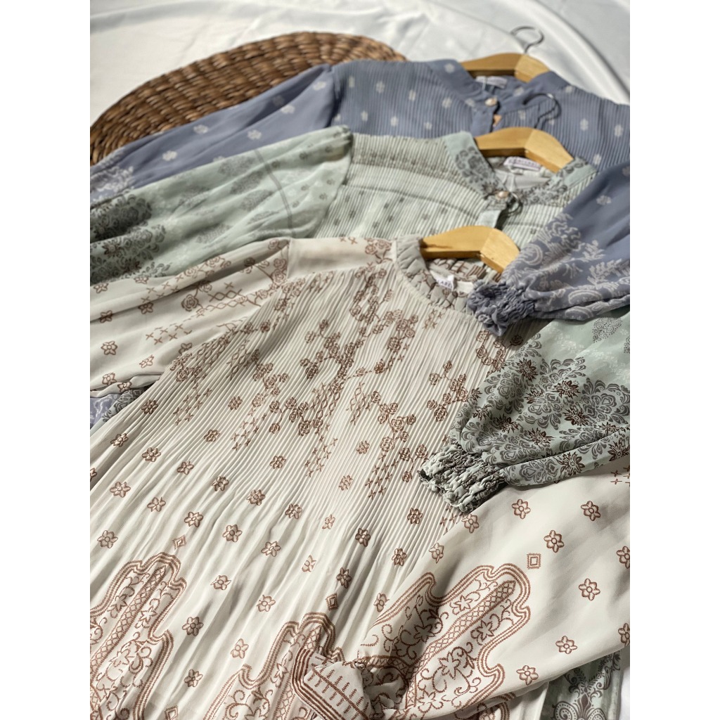 Cherry Blouse Plisket | Baju Plisket | Atasan Plisket | Kondangan | Atasan Wanita